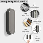2PCS Foldable Wall Hooks, Flip Down Design - Image 2