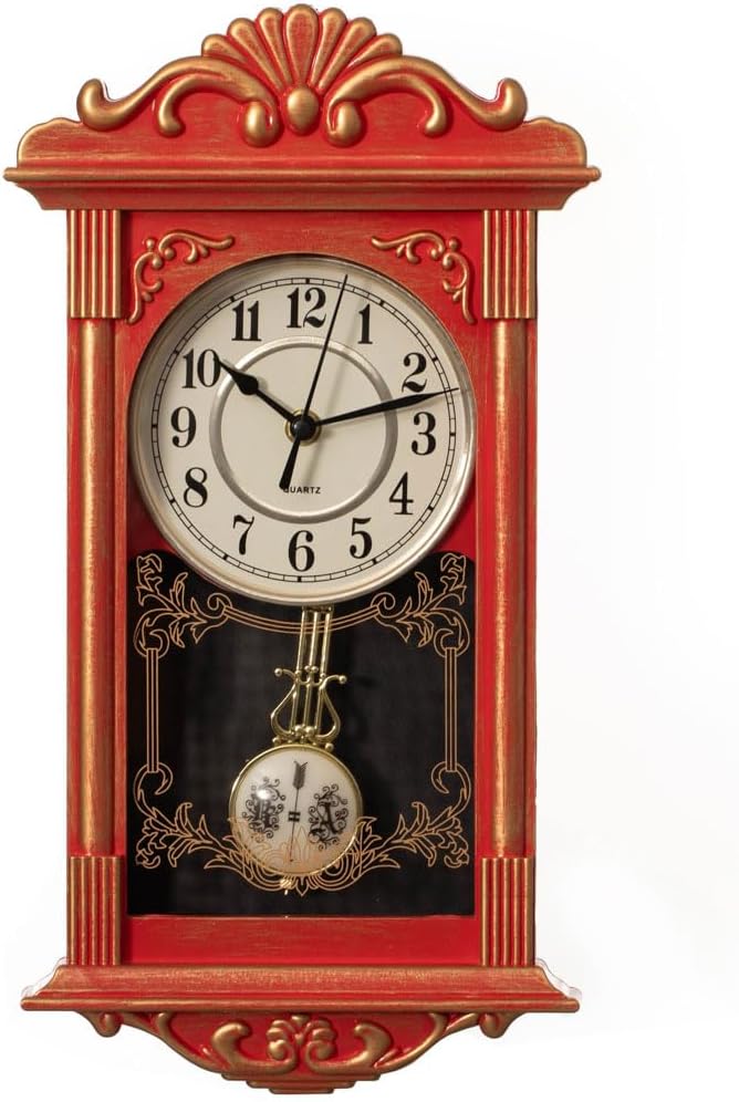 Clockswise Vintage Grandfather-Style Wall Clock by Clockswise