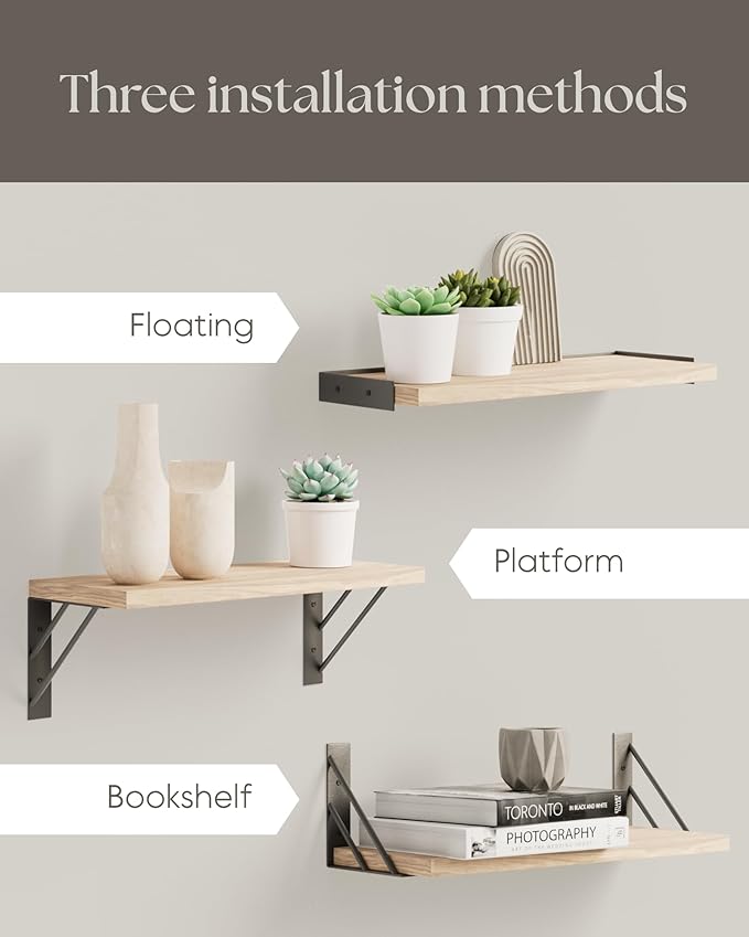 BAYKA Wall Shelves for Bedroom Decor, Floating Wall Shelves for Living Room - Image 6