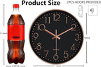 Wall Clock, Silent Wall Clocks Battery Operated 10 Inch- Modern Non Ticking - Image 3