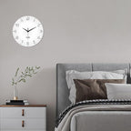 XNM Big Minimalist Glass Wall Clocks Battery Operated 16 Inch White Modren Wall - Image 4