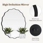WallBeyond Round Wavy Mirror for Wall Decorative 36 inch, Modern Round Mirror - Image 5