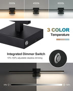 8000mAh Battery Operated Wall Sconce Set of 2, 3000K-6000K Dimmable - Image 2