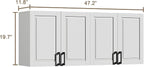 ChooChoo Laundry Room Cabinets, 4 Doors Wall Mounted Storage Cabinet, Kitchen - Image 3
