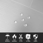 AULIGET 2-Piece Brushed Metal Peel and Stick Backsplash Tile, Laundry Room - Image 3