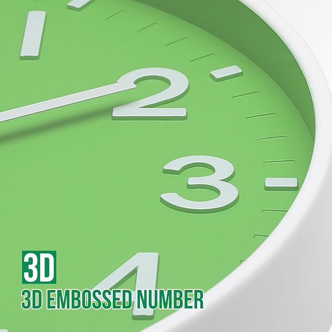 Wall Clock Modern Simple Quartz Decorative Clock Non-Ticking Silent Battery - Image 6
