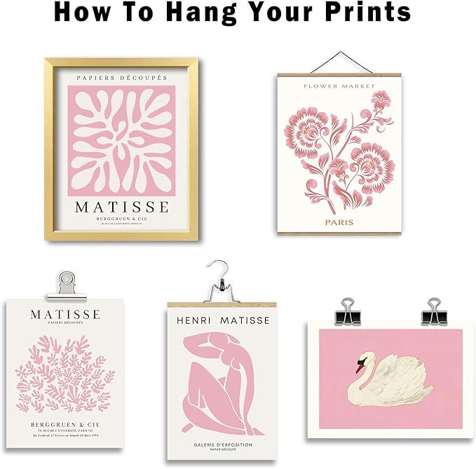 ANERZA 16 PCS Pink Wall Art Decor, Matisse Gallery Wall Prints - Image 4