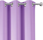 LEMOMO Blackout Curtains 66 x 54 Inch Long Lavender Curtains Set of 2 Panels - Image 6