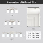 FonmYim Brushed Nickel Bathroom Light Fixtures, 3-Light Modern Vanity Light - Image 5