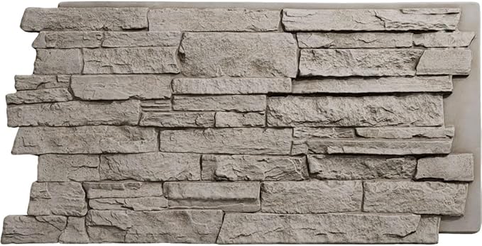 EverStone Acadia Ledge Faux Stone Panel, Desert Sand Color by EkenaMillwork