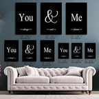 GUBIYU Set of 3 Framed Farmhouse You and Me Wall Art Above Bed Wall Decor - Image 2