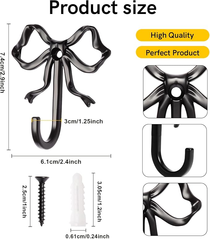 5 Pcs Gold Bow Hooks, Bow Hooks - Image 2