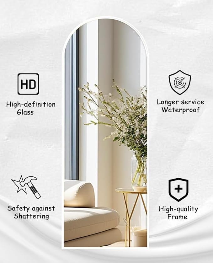 Rowjut Floor Length Mirror, Wall Mounted Mirror - Image 6