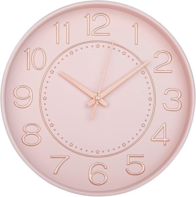 HZDHCLH 10 inch Small Wall Clocks Battery Operated, Silent No Ticking Clock by HZDHCLH