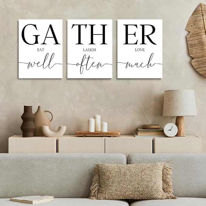 GUBIYU Gather Signs for Home Decor, Wall Art for Dining Room and Kitchen - Image 5