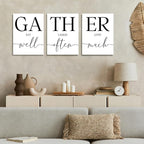 GUBIYU Large Gather Signs for Home Decor, Framed Kitchen Wall Art Farmhouse - Image 3
