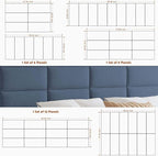 IFNOW Wall Mounted Upholstered Headboard Queen, 3D Peel and Stick Soundproof - Image 6