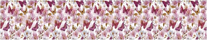 Pink Floral Wallpaper Border 196x4 Inch Peel and Stick Wall Border Removable - Image 8