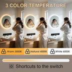 20 Inch Round LED Bathroom Mirror - Image 4