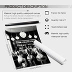 Vintage Black and White Canvas Wall Art Trendy Women Drink Cocktail Posters - Image 2