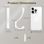 saffruff Wall Mount Coat Hooks, Heavy Duty Metal Hooks - Image 3