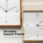 mooas Wooden Frame Flatwood Wall Clock - Image 6