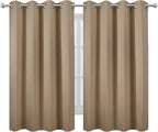 LEMOMO Natural Thermal Blackout Curtains/52 x 54 Inch/Set of 2 Panels Room - Image 2