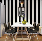 Guvana Striped Peel and Stick Wallpaper Black and White Self-Adhesive Wallpaper - Image 4