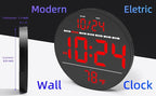 Digital Wall Clock with Large LED Display, Temperature, Auto-Brightness | Small - Image 2