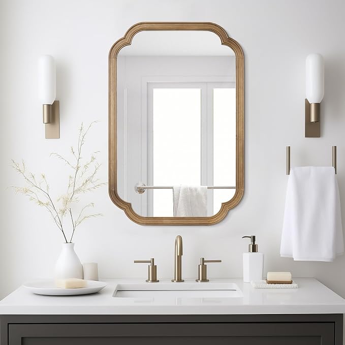 WallBeyond 20" x 30" Rounded Corner Arch Wall Mirror by WallBeyond