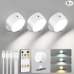 LED Wall Mounted Lights, Rechargeable Wall Sconces by AMETHEUS