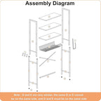 Kalrin Over-The-Toilet Storage Rack, 4-Tier Bathroom Organizer Shelf Over Toilet - Image 8