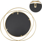 3 Set 9.5 Inch Gold Circle Mirrors Wall Decor Iron Frame Wire Mirror Metal - Image 5