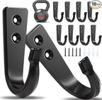 10Pcs Heavy Duty Wall Hooks for Hanging, Large Size Wall Hooks, Coat Hooks by WODEGIFT