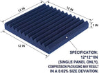 96 Pack Blue/black Absorb the echo Acoustic Foam Panel Wedge Studio - Image 2