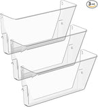 Gawerk Clear Acrylic Single Pocket, Plastic Hanging Wall Mount File Holder by Gawerk
