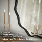 VooBang Black Scalloped Circle Mirror, Hanging Leaning - Image 6