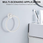 SetSail Towel Holder for Bathroom Wall Screw-in White Towel Ring Stainless - Image 7
