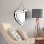 DMDFIRST Crystal Crush Diamond Heart Shaped Silver Mirror - Image 3