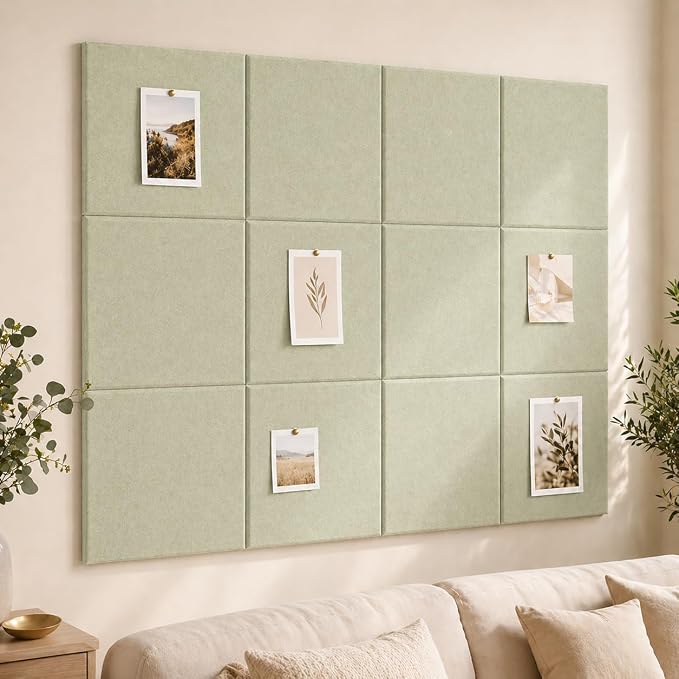 Large Cork Boards for Walls – 48" x 36" Self Adhesive Felt Wall Tiles by CreateYourIdealSpace
