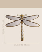 Dragonfly Wall Mirror Decor, Butterfly Art Wall Mirrors, Retro Gold Resin - Image 6