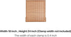 LazBlinds No Tools No Drill Bamboo Roller Shades, Cordless Bamboo Blinds - Image 7