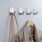 DELITON Sticky Hooks for Hanging Adhesive, Brushed Nickel, 6 Pack - Image 3