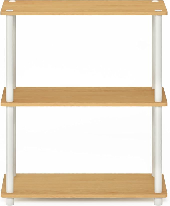 Furinno TURN-N-TUBE Storage Shelves, 3-Tier Book Shelf, Corner Shelf, Toolless - Image 7