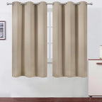 LEMOMO Blackout Curtains 42 x 63 inch/Khaki Curtains Set of 2 Panels/Thermal by Lemomo