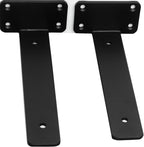 2 Pack - 10 inch Black Hidden L Shelf Bracket Iron Floating Shelf Brackets by MHMYDZ