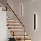 KELUOLY Modern Plug in Wall Sconces, 23.6 inch Frosted Black LED Long Wall - Image 8