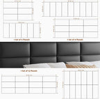 IFNOW Wall Mounted Upholstered Headboard Full, 3D Peel and Stick Soundproof - Image 6