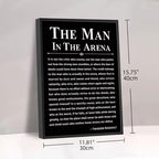 Howwii Office Wall Art Inspirational Decor The Man in the Arena Framed - Image 6