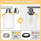Unicozin 4-Light Bathroom Light Fixtures, Modern Brushed Nickel Vanity Light - Image 7